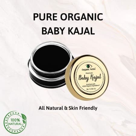 Органический детский каджал (Organic Netra® Baby Kajal - 100% Natural), 8гр, Мантра Органикс (Mantra Organics) фото