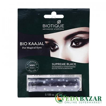 Каджал с миндальным маслом (Kajal with Almond Oil), 3 гр, Биотик (Biotique) фото