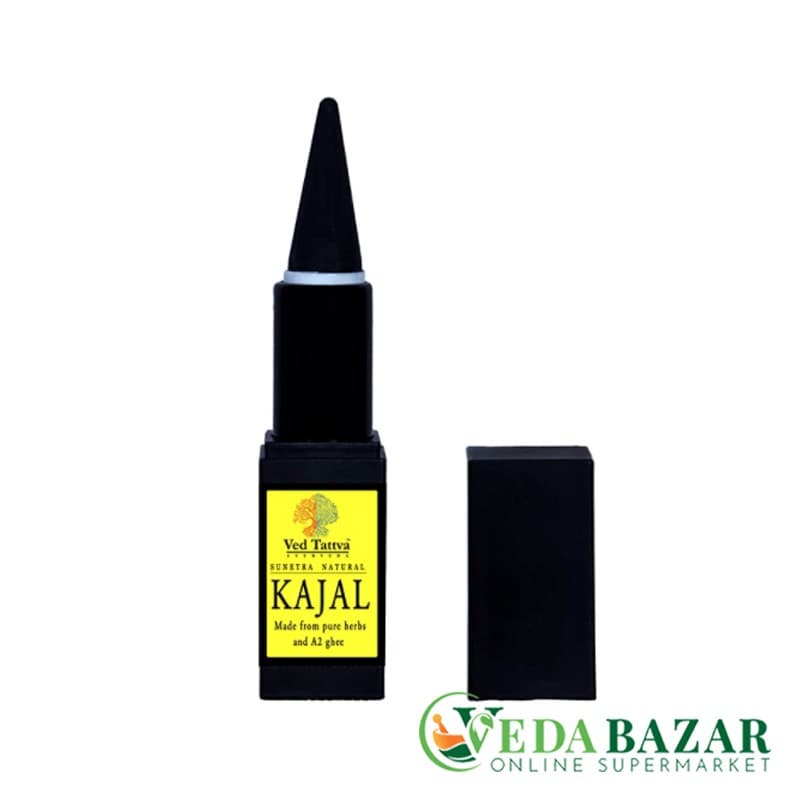 Натуральный каджал-стик (Natural kajal stick), 3 гр, Вед Таттва Аюрведа (Ved Tattva Ayurveda) фото