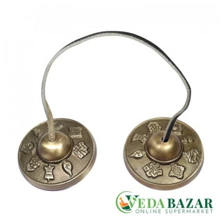 Тибетские караталы Тингша Колокол, Фэн Шуй (Tingsha Bell Tibetan Cymbals), 250 гр,Гупта Ко (Gupta Co) фото