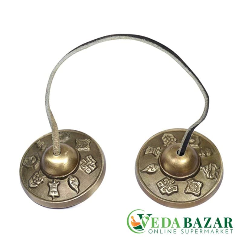 Тибетские караталы Тингша Колокол, Фэн Шуй (Tingsha Bell Tibetan Cymbals), 250 гр,Гупта Ко (Gupta Co) фото