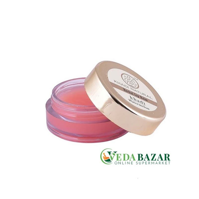 Бальзам для губ с арбузом, с пчелиным воском и медом (Watermelon lip balm), 5 гр, Кади Натурал (Khadi Natural) фото