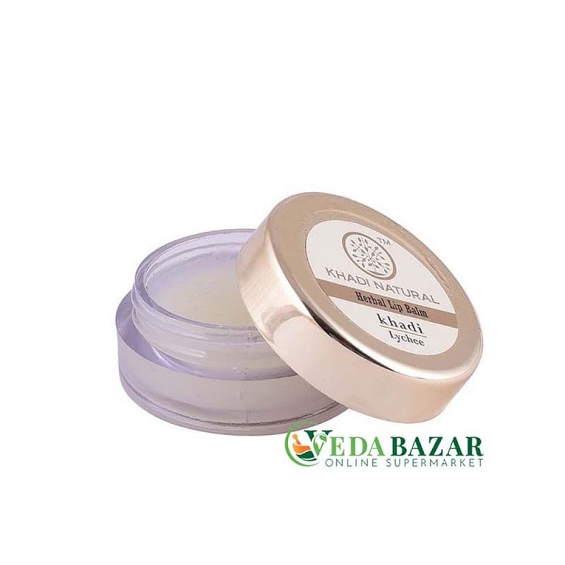 Бальзам для губ с личи, с пчелиным воском и медом (Lychee Lip Balm), 5 гр, Кади Натурал (Khadi Natural) фото