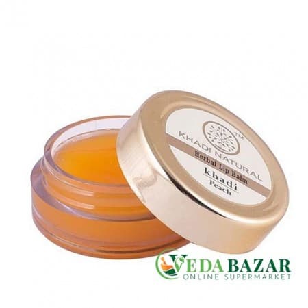 Персиковый бальзам для губ, с пчелиным воском и медом (Peach Lip Balm), 5 гр, Кади Натурал (Khadi Natural) фото