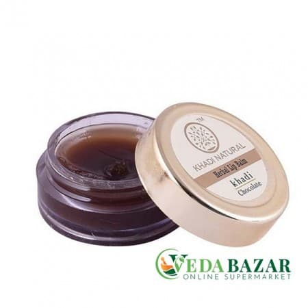 Шоколадный бальзам для губ, с пчелиным воском и медом (Chocolate lip balm), 5 гр, Кади Натурал (Khadi Natural) фото