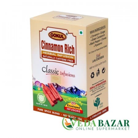 Травяной напиток с корицей Синамон Рич (Cinnamon Rich), 30 гр, 20 пакетиков, Гокул (Gokul) фото