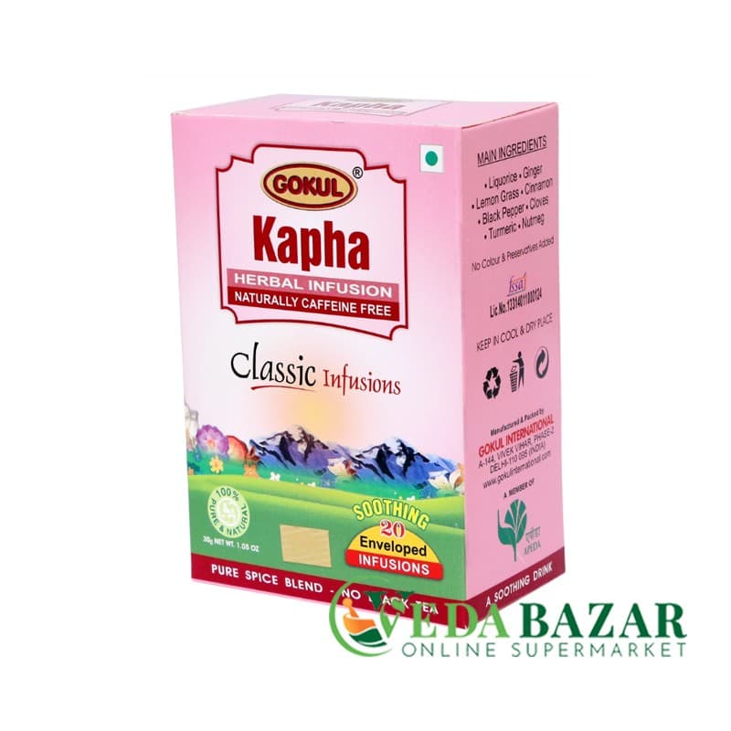 Аюрведический чай Капха, уравновешивающий дошу капха ( Balances Kapha dosha), 20 пак., Гокул (Gokul International) фото