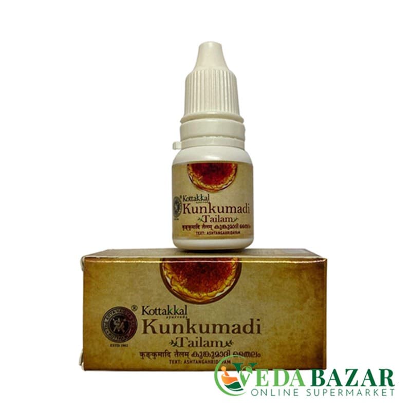 Кункумади Тайлам (Kunkumadi Tailam) для массажа лица, 10 мл, Коттаккал (Kottakkal) фото