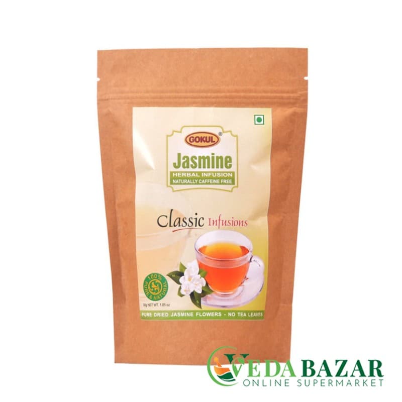 Сушеные цветы жасмина (Dried Jasmine Flower), 30 гр, Гокул (Gokul) фото