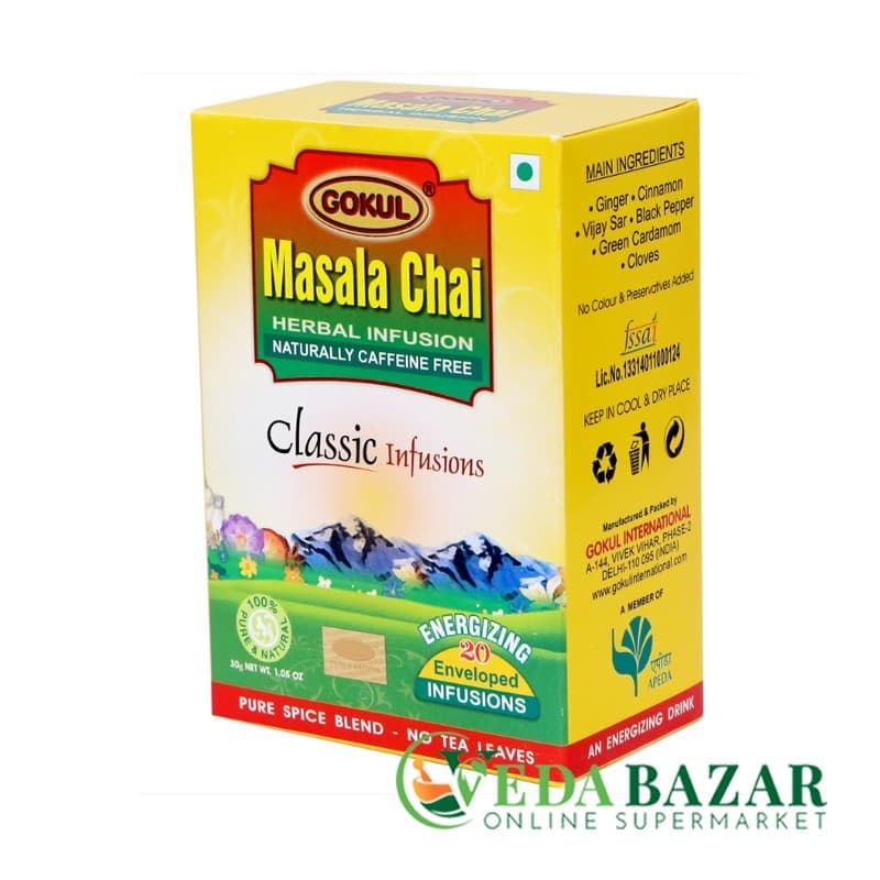 Масала чай (Masala tea) 20 пакетиков, Гокул (Gokul) фото