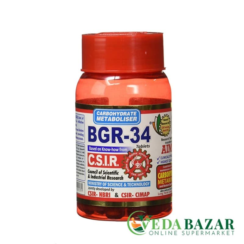 БГР-34, при диабете 2-го типа (BGR-34, with type 2 diabetes), 100 таблеток, Аимил (Aimil) фото