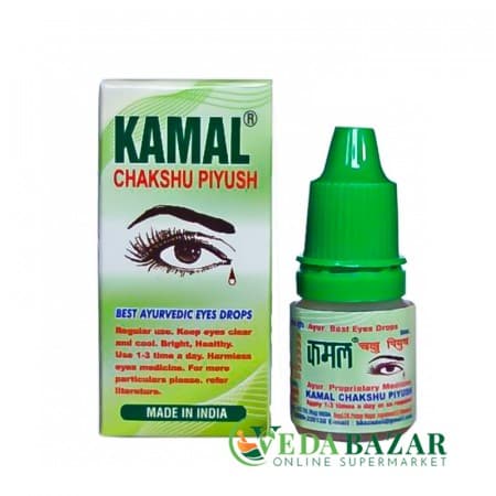 Камал Чакшу Пиюш, аюрведические капли для глаз (Kamal Chakshu Piyush), 5 мл, Шукла и Сонс (Shкukla & Sons) фото