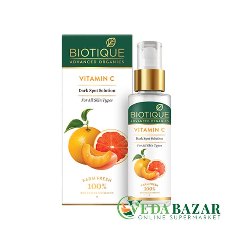Сыворотка Витамин С (Vitamin C Dark Spot Solution) от темных пятен, 30 мл, Биотик (Biotique) фото