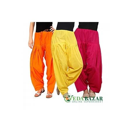 Женские хлопковые алладины три цвета (Women's cotton aladdins three colors), 3 шт. в упаковке фото