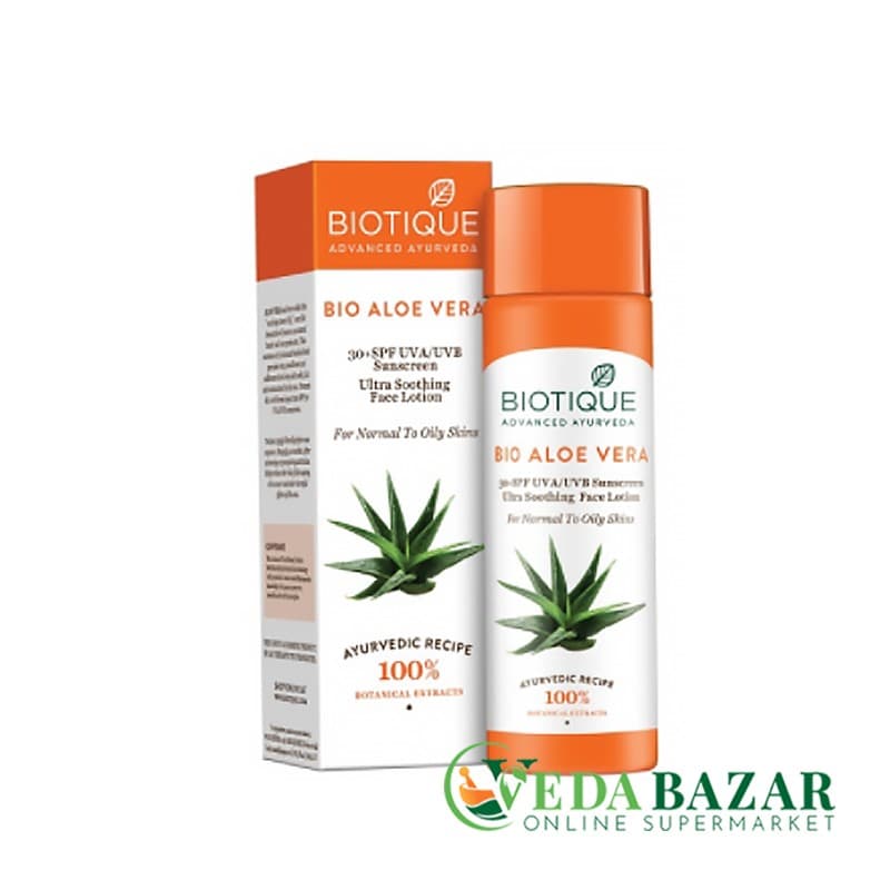 Солцезащитный лосьон для лица Алоэ Вера (Bio Aloe Vera Sunscreen Lotion), 120 мл, Биотик (Biotique) фото