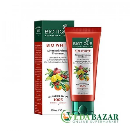 Био вайт, осветляющий крем для лица (Bio White Brightening Cream) 50 мл, Биотик (Biotique) фото