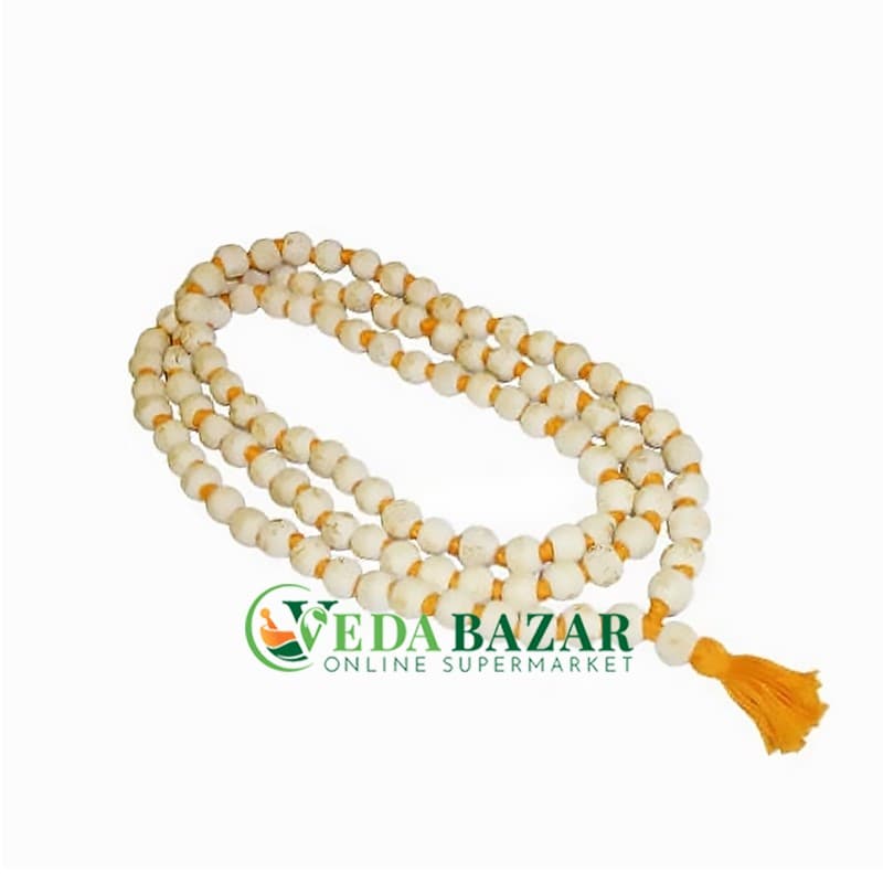 Четки из Нима (шлифованные), 108 бусин (Polished Neem Japa Mala), 5-10 мм, Ведабазар (Vedabazar) фото