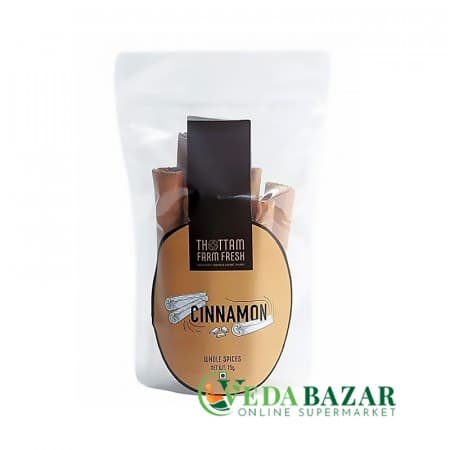 100% натуральная корица, (Cinnamon), 75 гр, Тоттам Фарм Фрэш (Thottam Farm Fresh) фото