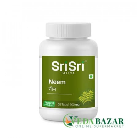 Ним, для лечения кожных заболеваний, Neem, 60 таб, Шри Шри Таттва (Sri Sri Tattva) фото
