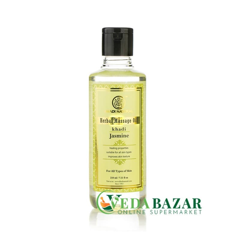 Кхади жасмин, массажное масло с травами и жасмином, (Khadi Jasmine), 210 мл, Кхади (Khadi) фото