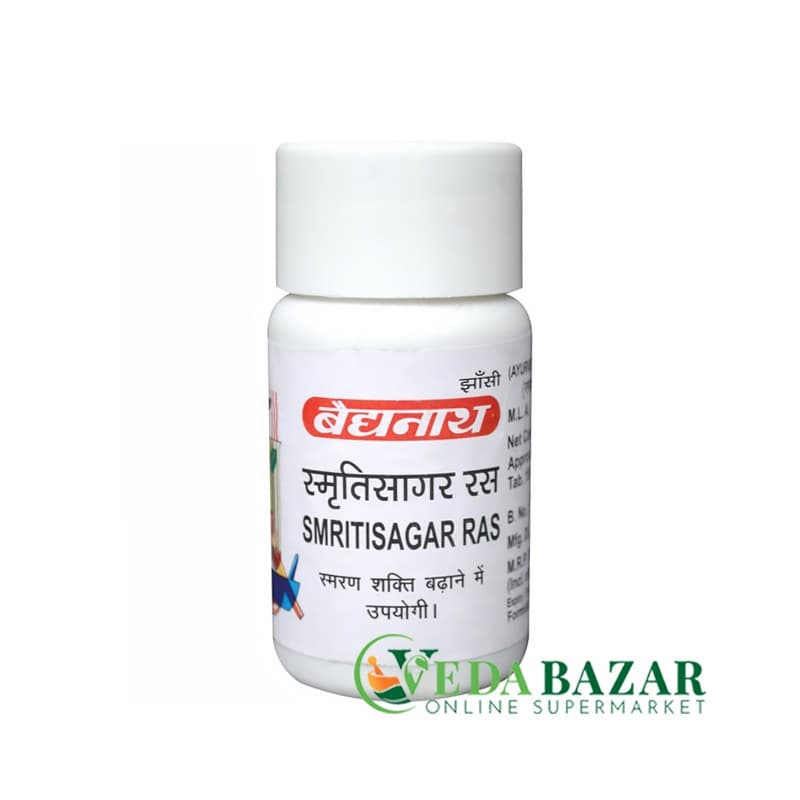 Смритисагар Рас (Smritisagar Ras), при неврологических заболеваниях, 80 таб, Байдьянатх (Baidyanath) фото