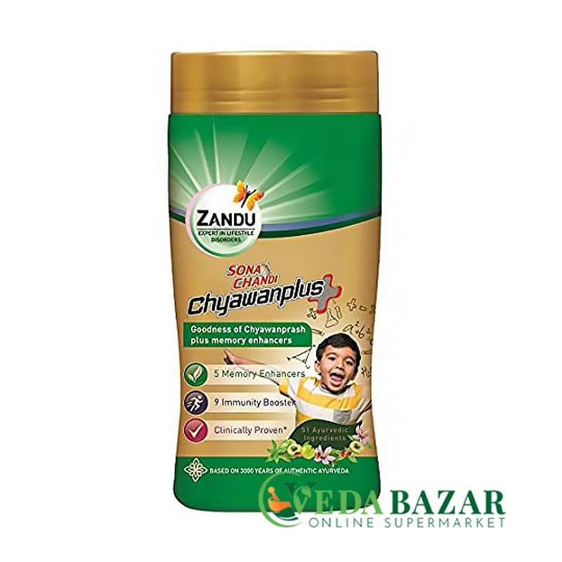 Чаванпраш Сона Чанди Чаван Плюс (Chyawanplus Sona Chandi), 450 гр, Занду (Zandu) фото