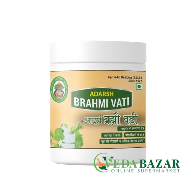 Средства для Улучшения Работы Головного Мозга и Нервной системы Брахми Вати (Brahmi Vati), 20 Таб, Адарш (Adarsh) фото