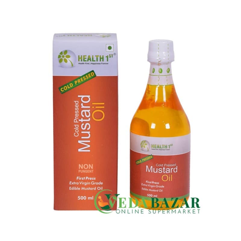 Масло Горчичное Холодного Отжима (Cold Pressed Mustard Oil), 500 Мл, Хелтх 1 (Health 1st) фото