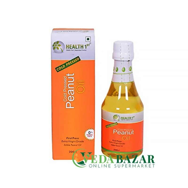 Масло Арахисовое Холодного Отжима (Cold Pressed Peanut Oil), 200 Мл, Хелтх 1 (Health 1st) фото