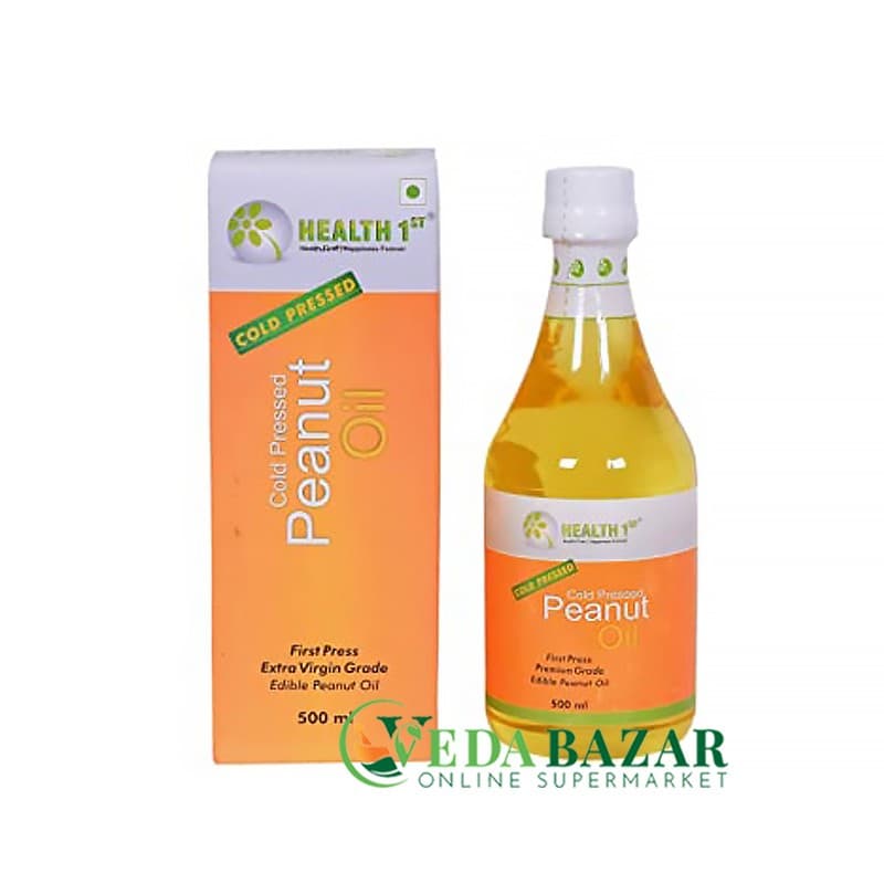 Масло Арахисовое Холодного Отжима (Cold Pressed Peanut Oil), 500 Мл, Хелтх 1 (Health 1st) фото
