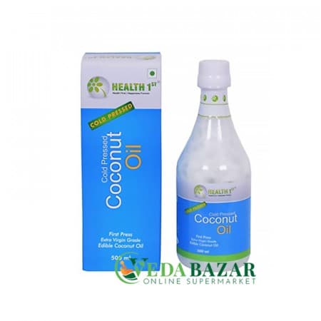 Масло Кокосовое Холодного Отжима (Cold Pressed Сoconut Oil), 500 Мл, Хелтх 1 (Health 1st) фото