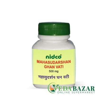 Средство от Лихорадки Махасударшан Гхан Вати (Mahasudarshan Ghan Vati), 30 Таб, Нидко (Nidco) фото
