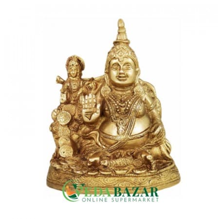 Сувенир статуэтка Лакшми и Кувер (Souvenir figurine Lakshmi and Kuver) 10 см, металл фото