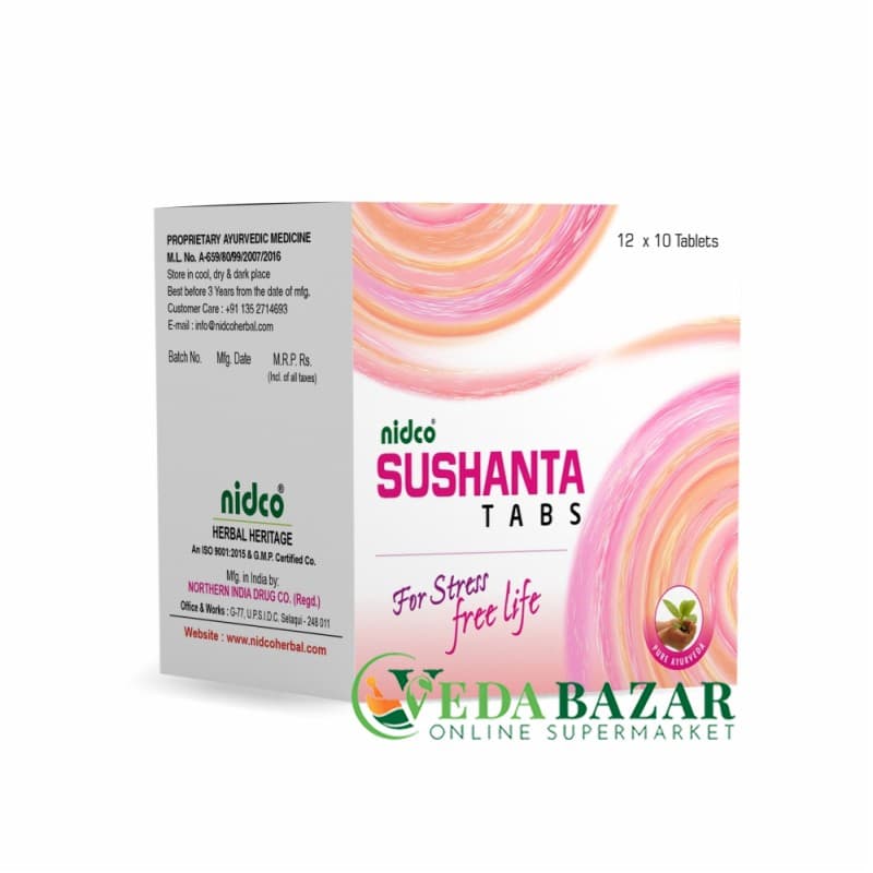 Успокоительное Средство Сушанта (Sushanta), 120 Таб, Нидко (Nidco) фото
