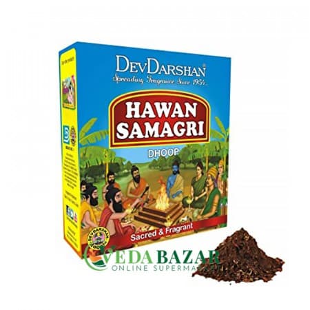 Натуральный Хаван Самагри (Natural Hawan Samagri), смесь для ягьи, 2 кг, ДевДаршан (DevDarshan)