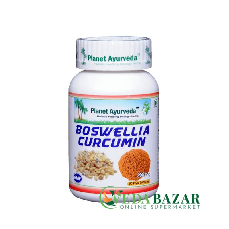 Босвеллия-Куркумин, противовоспалительное, (Boswellia-Curcumin), 60 капсул, Планета Аюрведа (Planet Ayurveda) фото