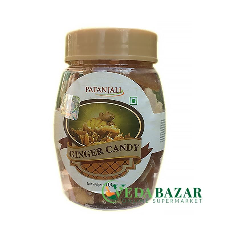 Имбирные Конфеты (Ginger Candy), в Тростниковом Сахаре, 100 Гр, Патанджали (Patanjali) фото