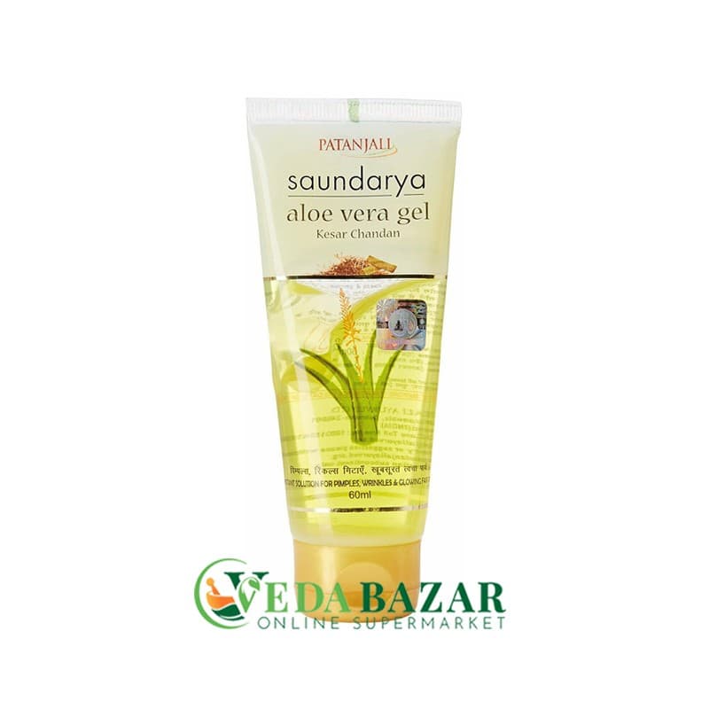 Гель для Глубокого Увлажнения Алоэ Вера Саундарья (Saundarya Aloe Vera Gel), 60Мл, Патанджали (Patanjali) фото