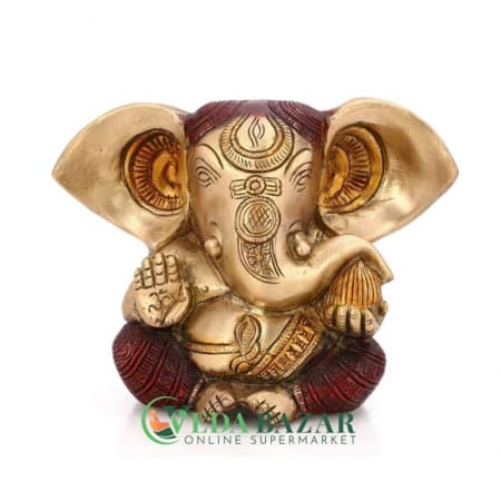 Статуя Ганеша (Brass Statue Ganesha) из Латуни, 1450 Гр, 17.8 x 7.6 x 12.7 См, Индия (India) фото