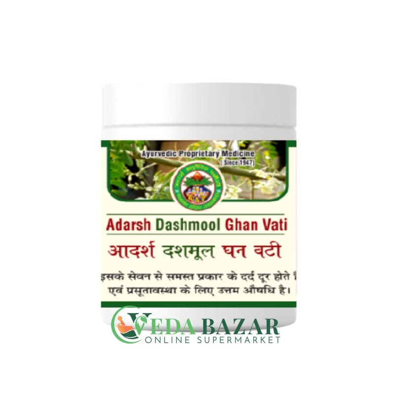 Препарат при Болях в Мышцах Дашамул Гхан Вати (Dashmool Ghan Vati), 40 Гр, Адарш (Adarsh) фото