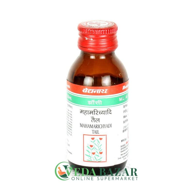 Аюрведическое Масло от Кожных Заболеваний Махамаричйади (Mahamarichyadi Tel), 50 Мл, Баидьянатх (Baidyanath) фото
