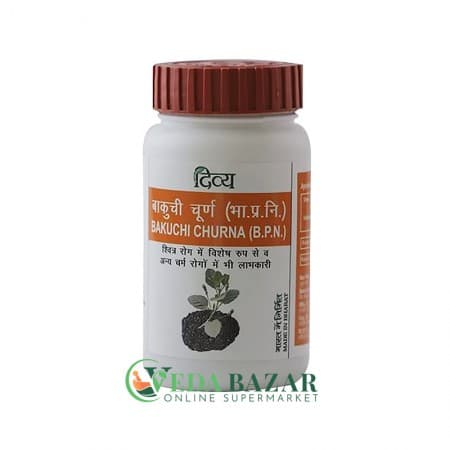 Препарат от Кожных Заболеваний Бакучи Чурна (Bakuchi Churna), 50 Гр, Дивья (Divya) фото