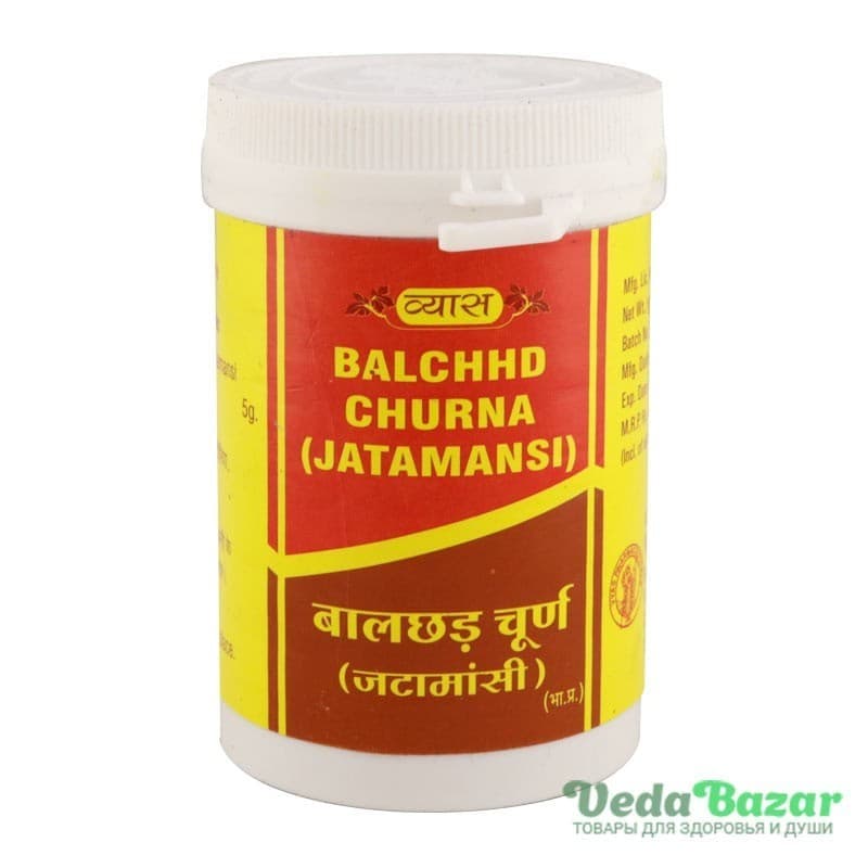Пепарат для Нервной Системы Джатаманси Чурна (Balchhad (Jatamansi) Churna), 100 Гр, Вьяс (Vyas) фото