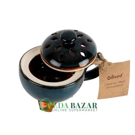 Керамическая Подставка для Благовоний Ручной Работы (Ceramic Incense Dhoop), 420 Гр, Омвед (Omved) фото