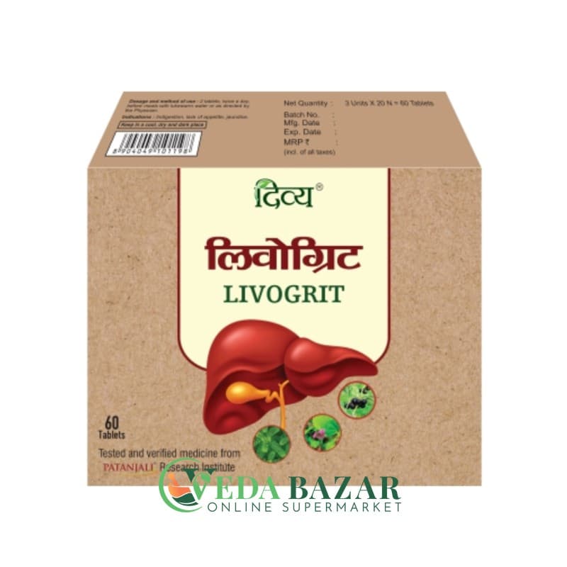 Средство от Желтухи Ливогрит (Livogrit), 60 Таб, Патанджали (Patanjali) фото