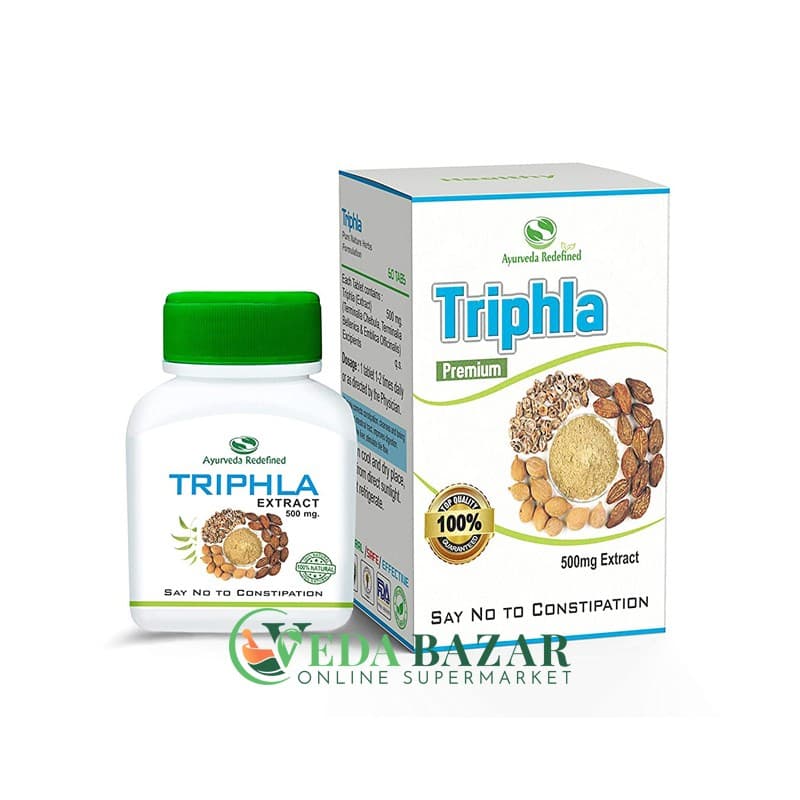 Общеукрепляющий Препарат Широкого Спектра Действия Трифала (Trifala), 60 Таб, Аюрведа Редефайнед (Ayurveda Redefined) фото