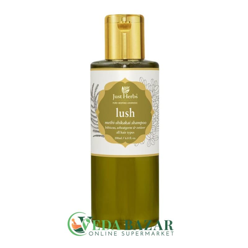 Шампунь "Лаш" (Lush Shampoo), для придания объема, 200 мл, Джаст Хербс (Just Herbs) фото