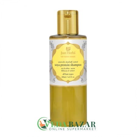 Шампунь "Соевый протеин" (Soya Protein Shampoo), от перхоти, 200 мл, Джаст Хербс (Just Herbs) фото