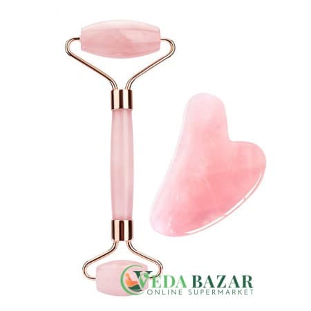 Роллер-Массажер для Лица из Розового Кварца (Rose Quartz Roller), Индия (India) фото