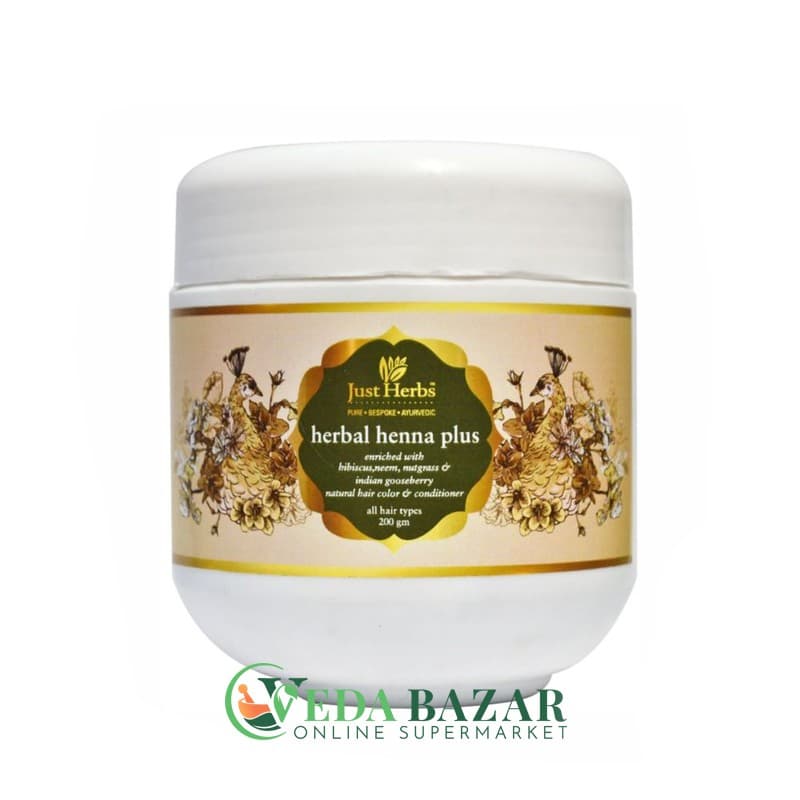 Травяная хна плюс (Herbal Henna Plus), 200 гр, Джаст Хербс (Just Herbs) фото